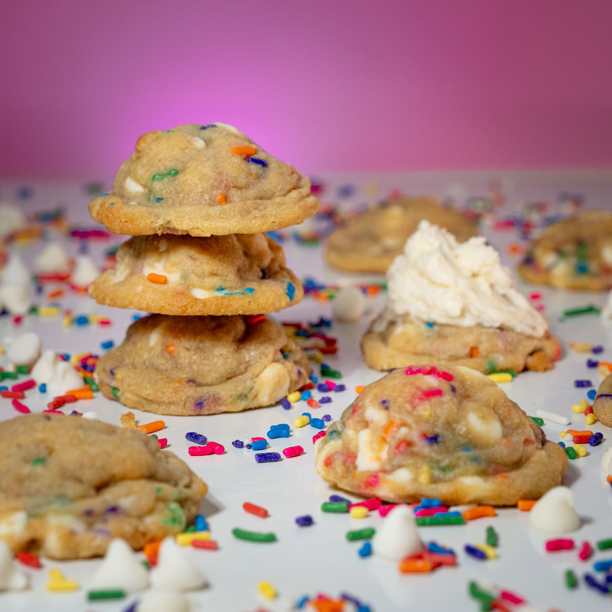 White Chocolate Sprinkles + Buttercream Cookie Dippers
